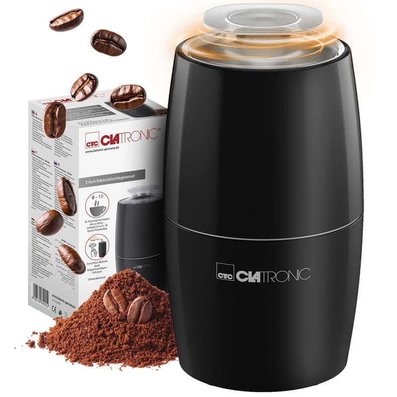 Moulin à Café Électrique Clatronic - Capacité 60 g, Degré de Mouture Variable
