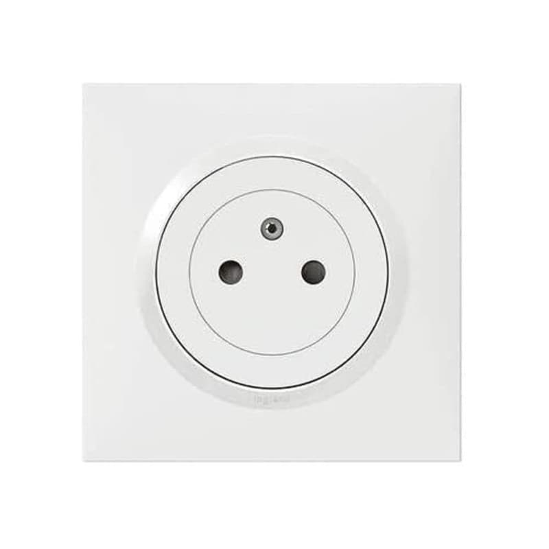 Prise Électrique Murale 16A Legrand dooxie - Lot de 10 avec Terre - Blanc