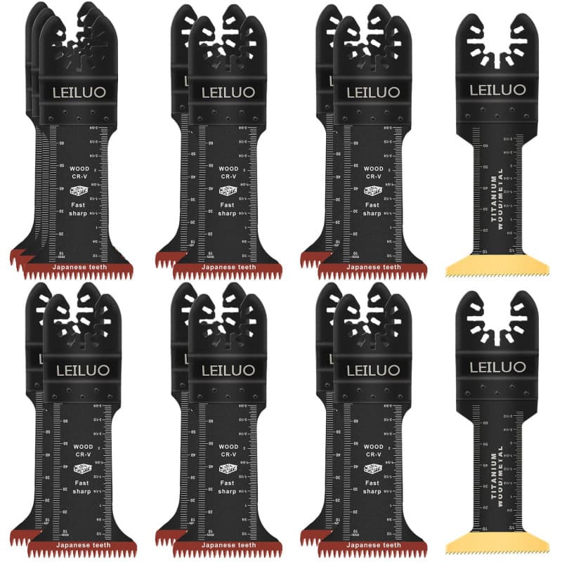 Lames Outil Oscillant LEILUO - 15 Pièces Extra Longues pour Bois et Métal