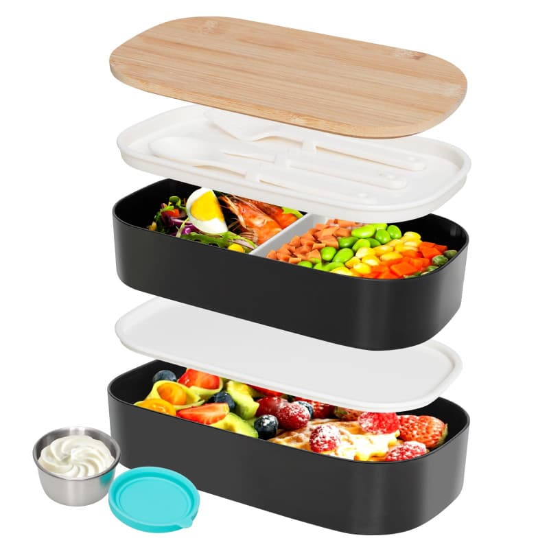 Boîte à Lunch VINATO 1400ml avec Couverts Intégrés - Idéale pour Bureau et Voyage