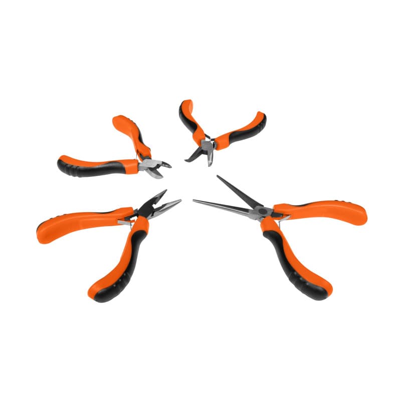 Lot de 4 mini pinces ergonomiques Brüder Mannesmann pour travaux délicats