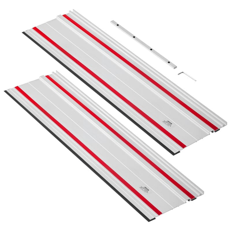 VEVOR Kit de Rails de Guidage pour Scie Plongeante - 2 Rails de 700 mm en Aluminium
