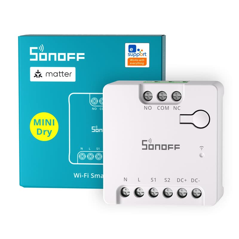 Interrupteur Connecté WiFi SONOFF MINI-D avec Matter pour Garage et Chaudières