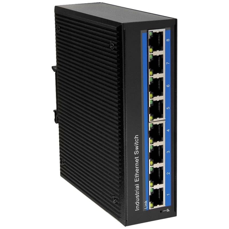 Commutateur Ethernet Industriel LogiLink 8 Ports Gigabit PoE