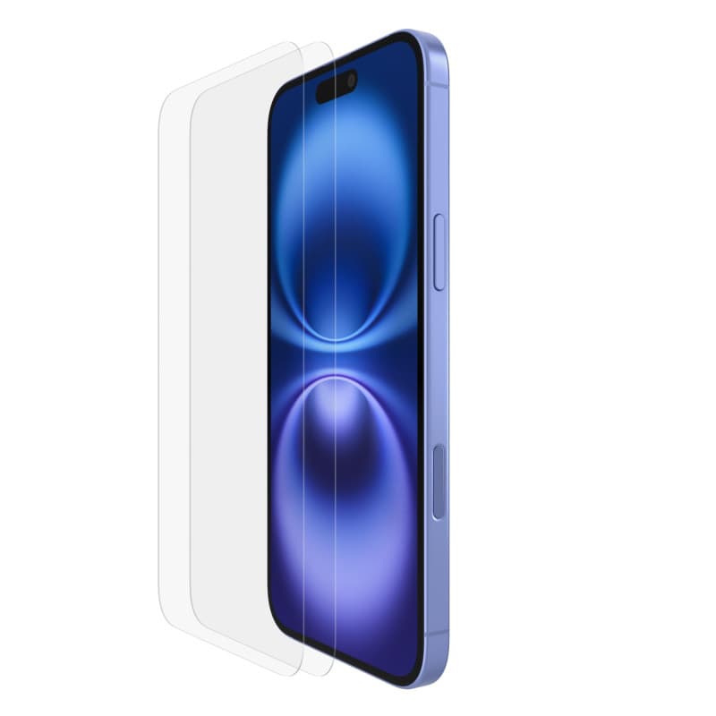 Verre Trempé Belkin ScreenForce pour iPhone 16 Plus - Pack de 2
