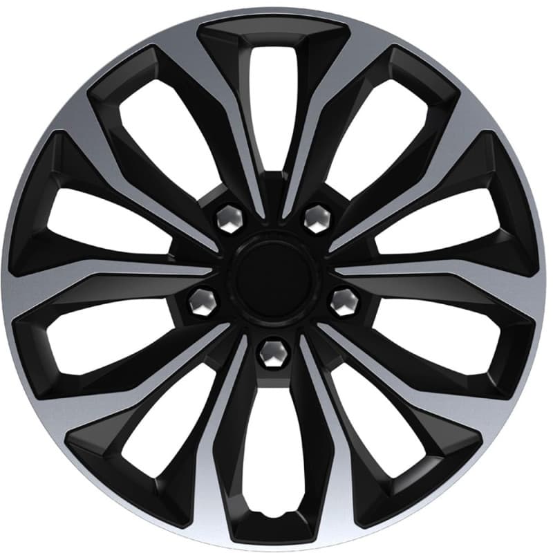 Enjoliveurs AutoStyle Hornet Pro 16 pouces Argent/Noir - Jeu de 4