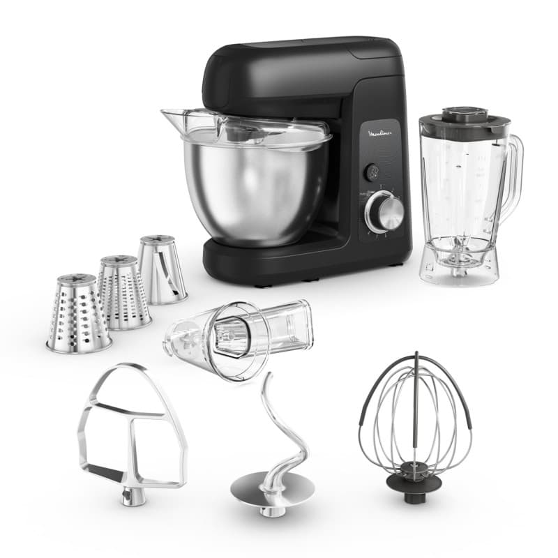 Moulinex Bake Partner - Robot Pâtissier 1100W avec Bol Inox 4,6L