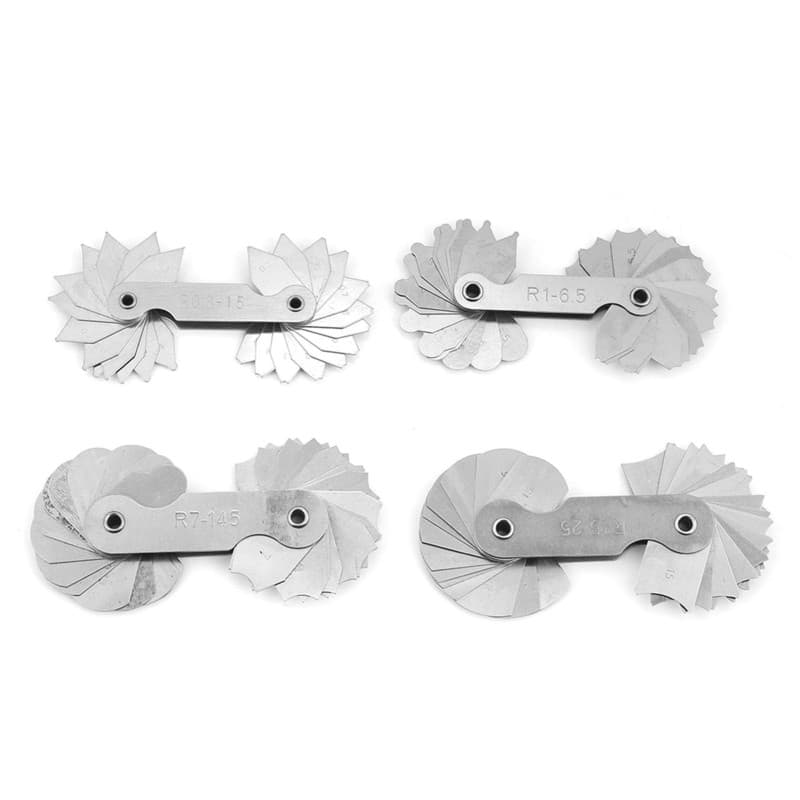 Set de 4 jauges de rayon en acier inoxydable pour mesures précises