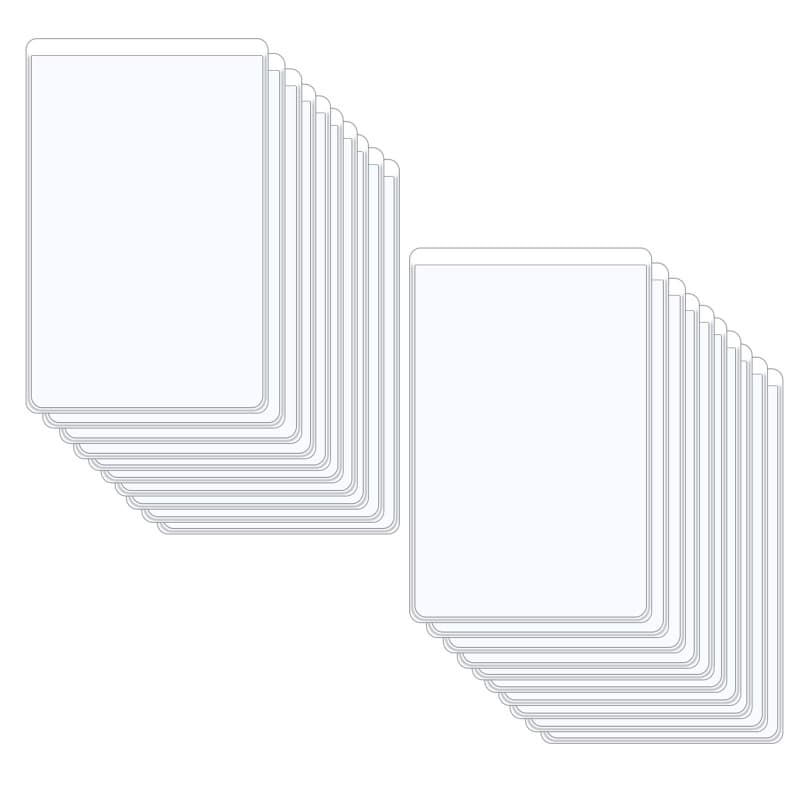 YunBey 20 Pochettes de Protection pour Cartes Transparentes