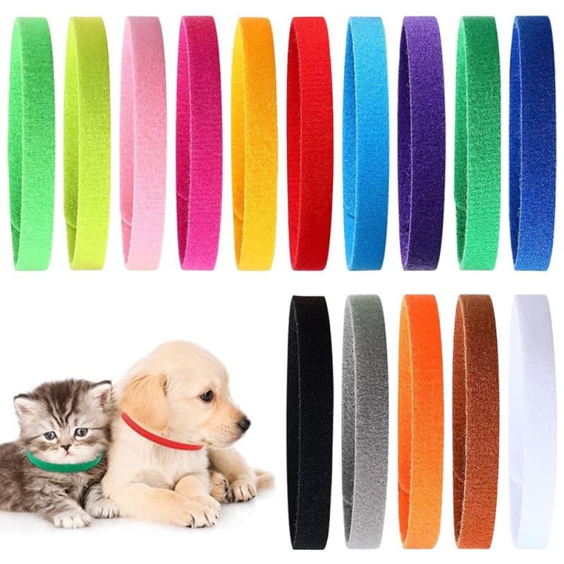 Pack de 15 Colliers Réglables pour Chiots - Identification Multicolore