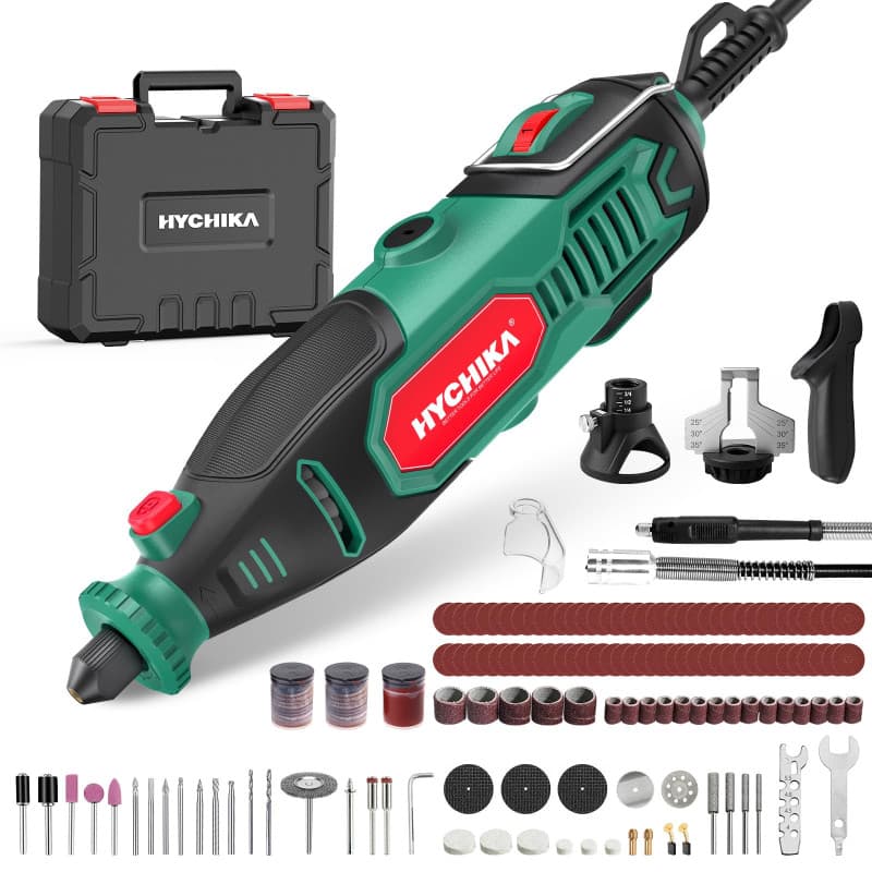 HYCHIKA Outil Rotatif 150W avec Affûteuse et 167 Accessoires