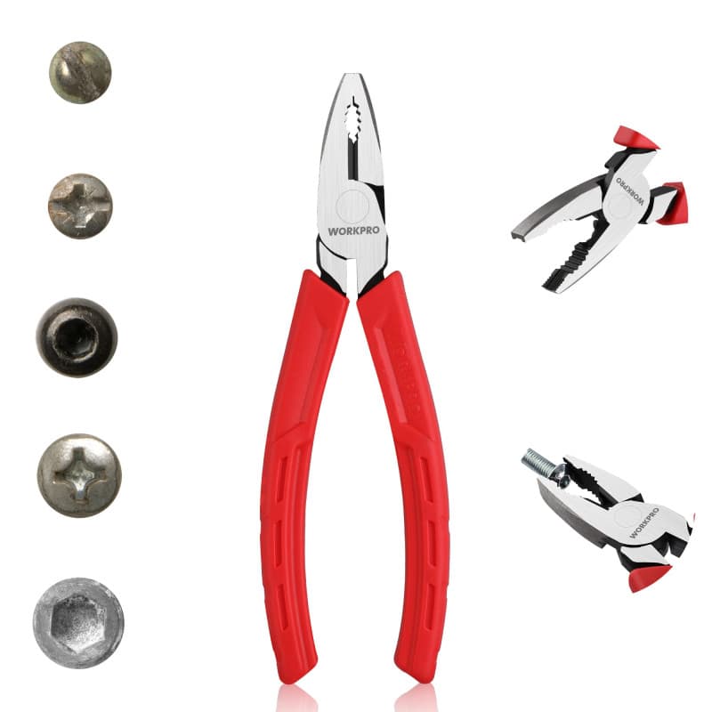 Pince Universelle WORKPRO 165 mm - Confort et Précision pour Bricolage