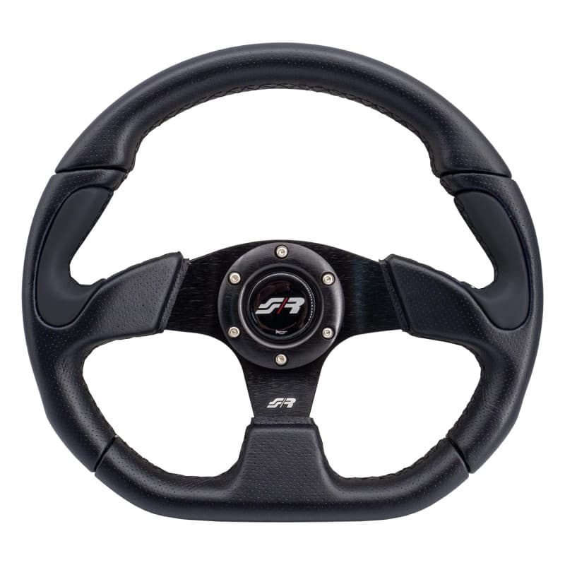 Volant Sport Simoni Racing X2330PUN/P en Eco-Cuir Noir - 330mm
