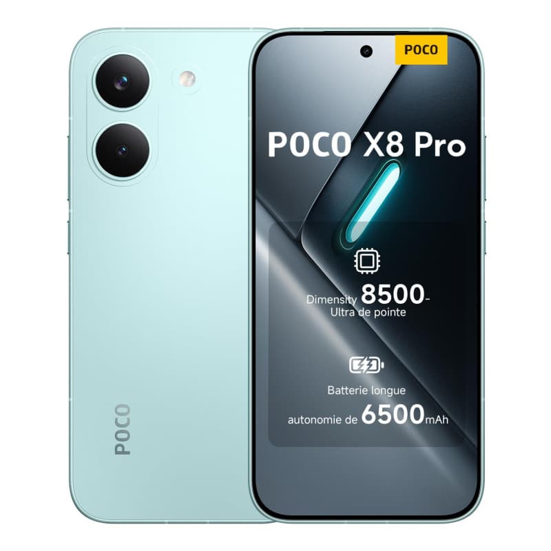 XIAOMI POCO X8 Pro - Smartphone 8 Go RAM, 256 Go Stockage, Écran AMOLED 50 MP Vert