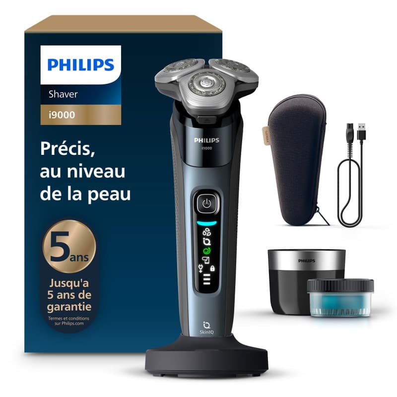 Philips Rasoir i9000 - Rasoir Électrique Sec et Humide avec Technologie SkinIQ