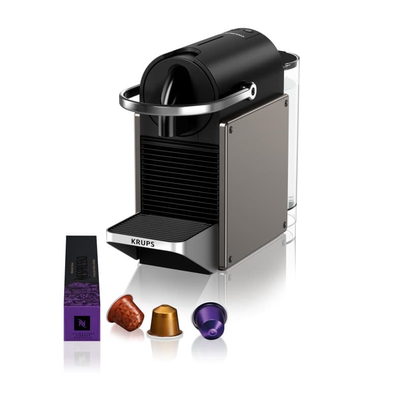 Cafetière à Capsules KRUPS Pixie Titan - Machine à Expresso Design Industriel