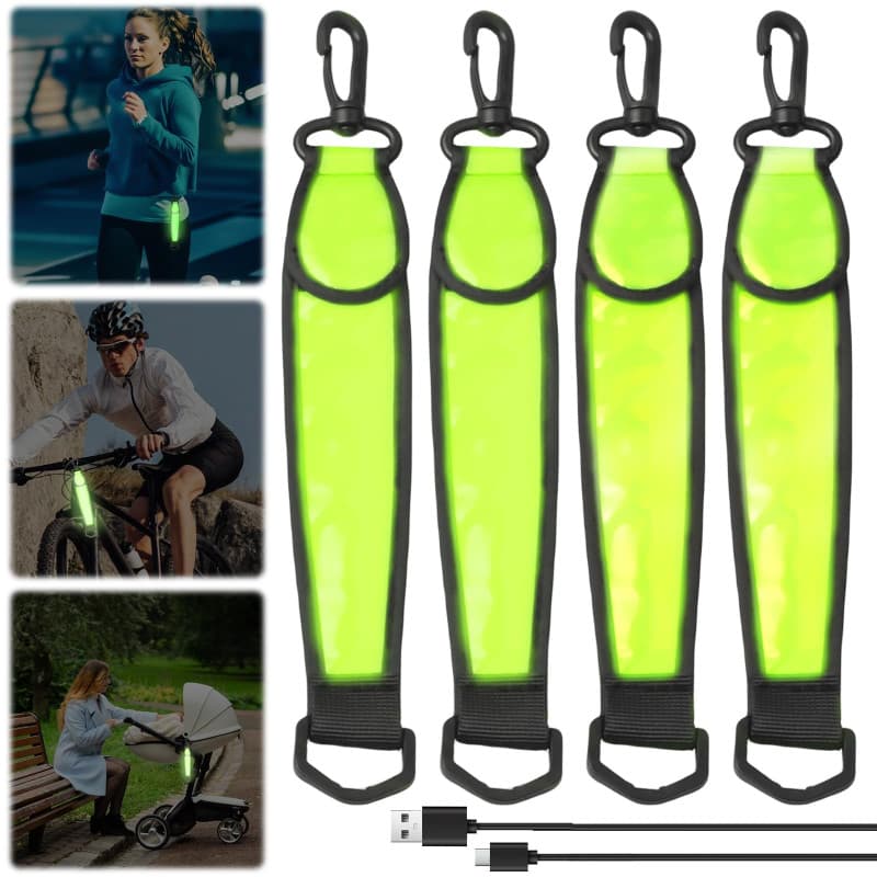 Lot de 4 Cartables LED Clignotants pour Enfants - Sécurité et Visibilité