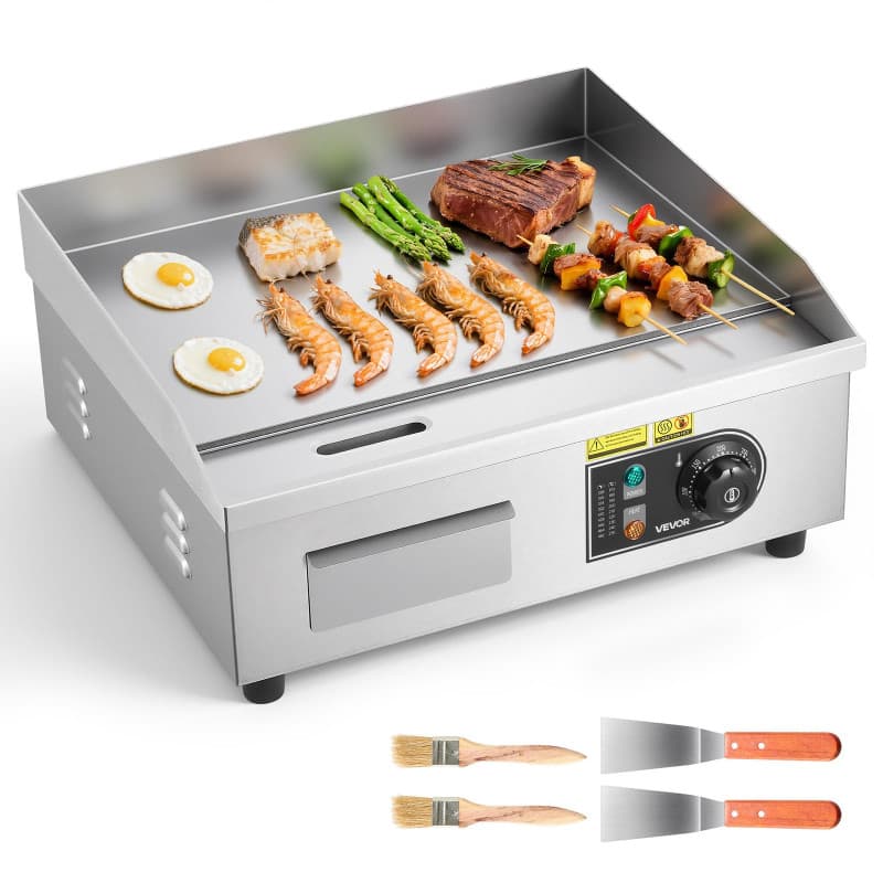 Plancha Électrique Professionnelle VEVOR 2800 W avec Température Réglable