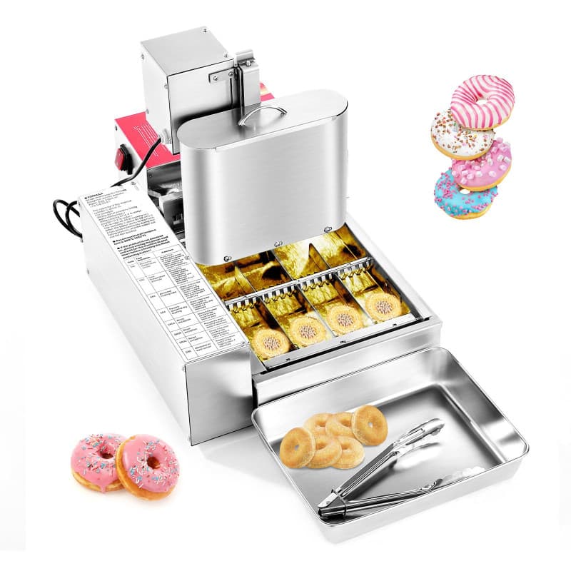 VEVOR Machine à Donuts Automatique en Acier Inoxydable - Production Élevée 240 Donuts/h