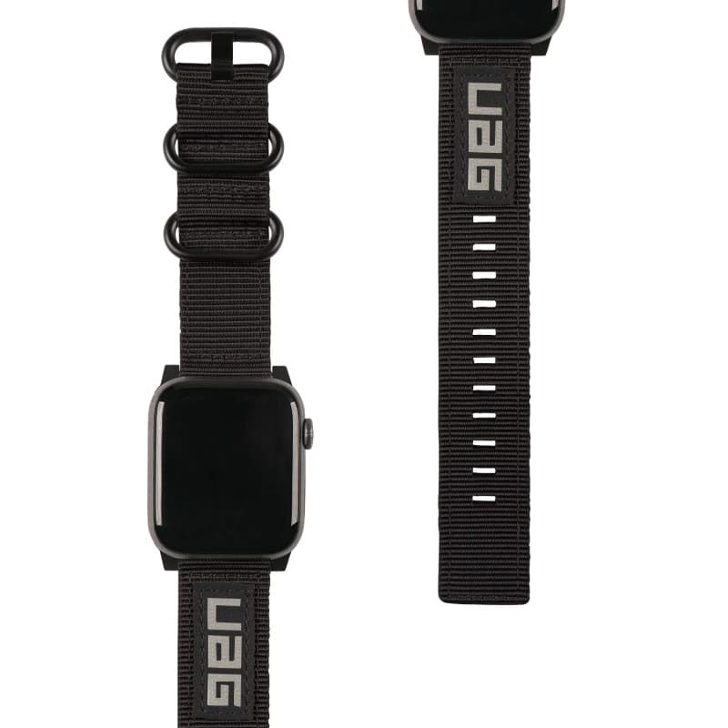 Bracelet Eco Nato Urban Armor Gear pour Apple Watch 42mm/44mm - Noir