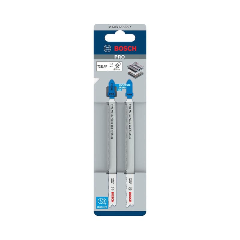 Lame de Scie Sauteuse Bosch PRO Metal T321AF pour Tuyaux et Profilés