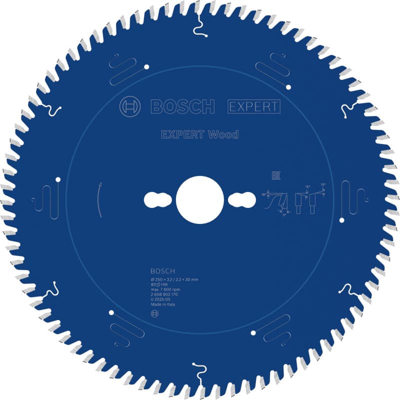 Lame de Scie Circulaire Bosch EXPERT Wood 250mm pour Scies Stationnaires