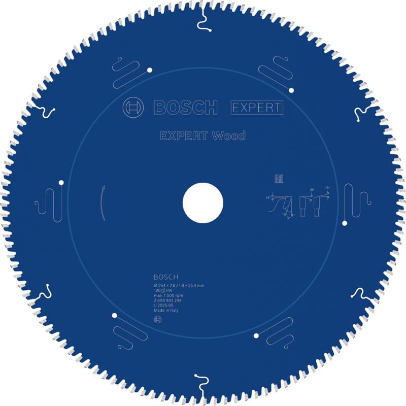 Lame de Scie Circulaire Bosch EXPERT Wood 254 mm pour Bois