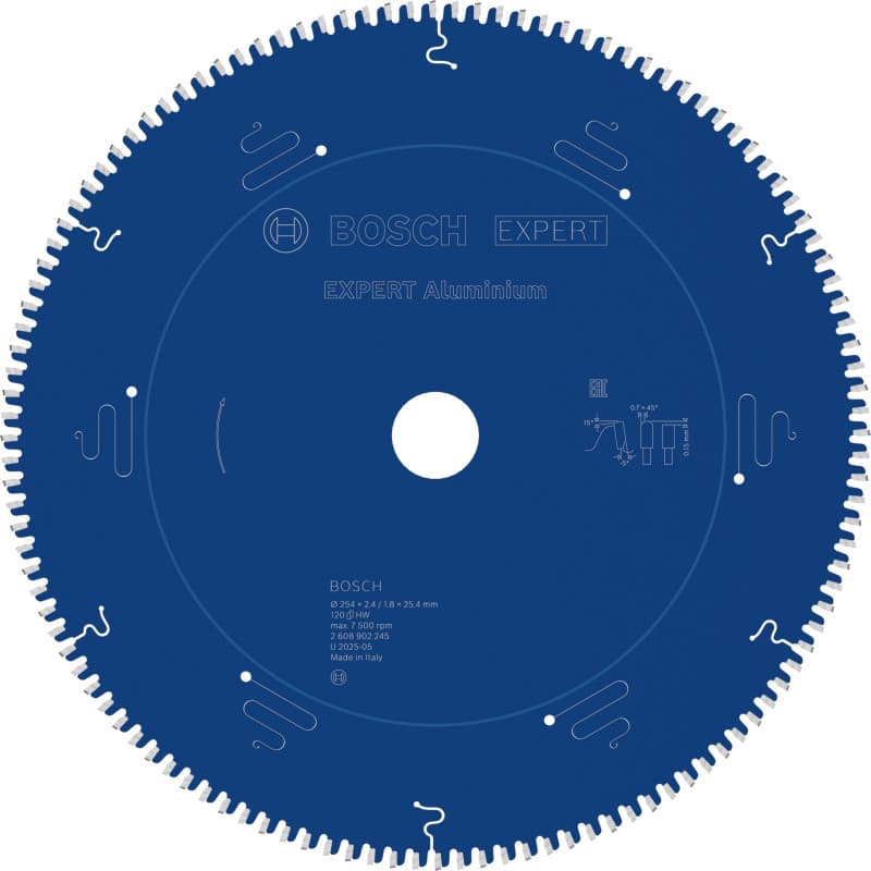 Lame de Scie Circulaire Bosch EXPERT Aluminium pour Scies Stationnaires