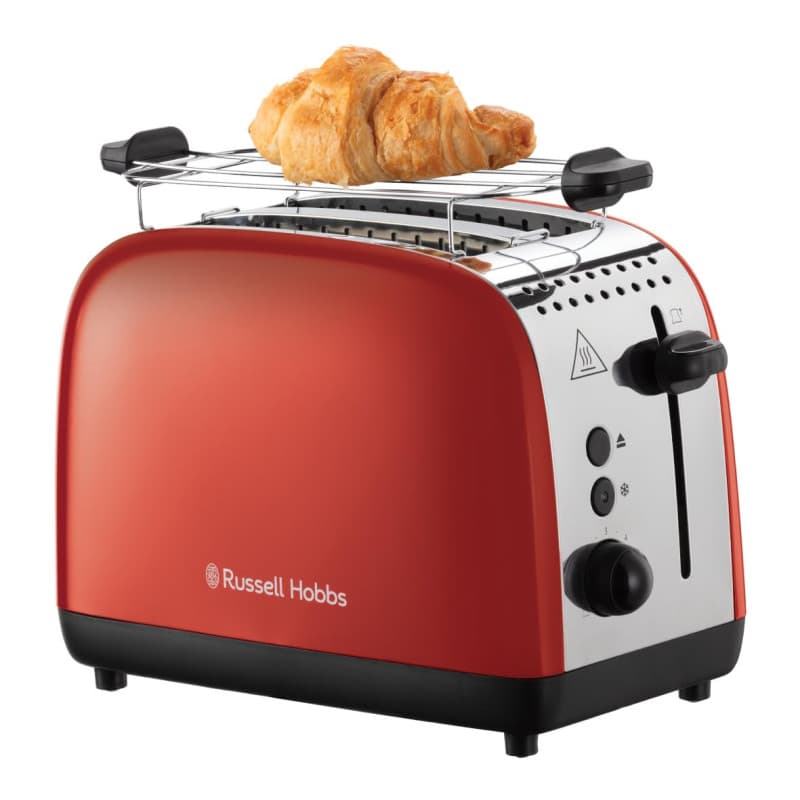 Grille-pain Russell Hobbs Colours Plus Inox Rouge pour 2 Tranches