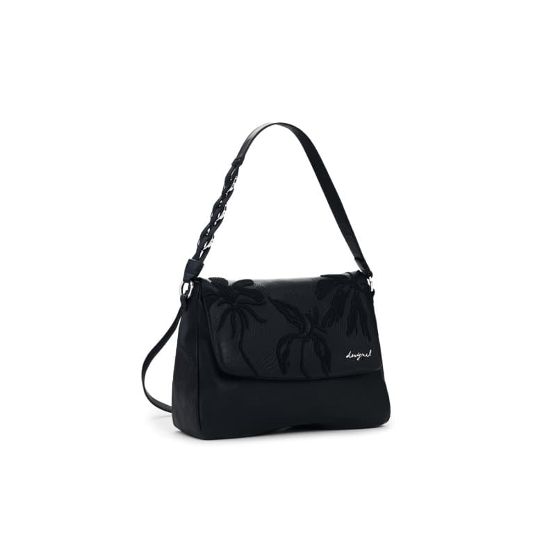 Sac à épaule Desigual Mirenis Posadas en noir avec broderies florales
