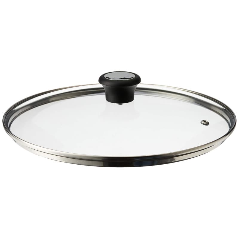 Couvercle en Verre Tefal 28 cm avec Anneau en Acier Inoxydable
