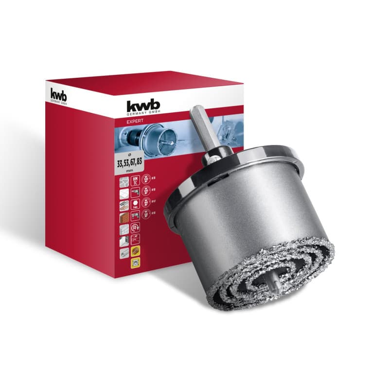 Set de 6 scies cloches KWB avec forets en carbure de tungstène
