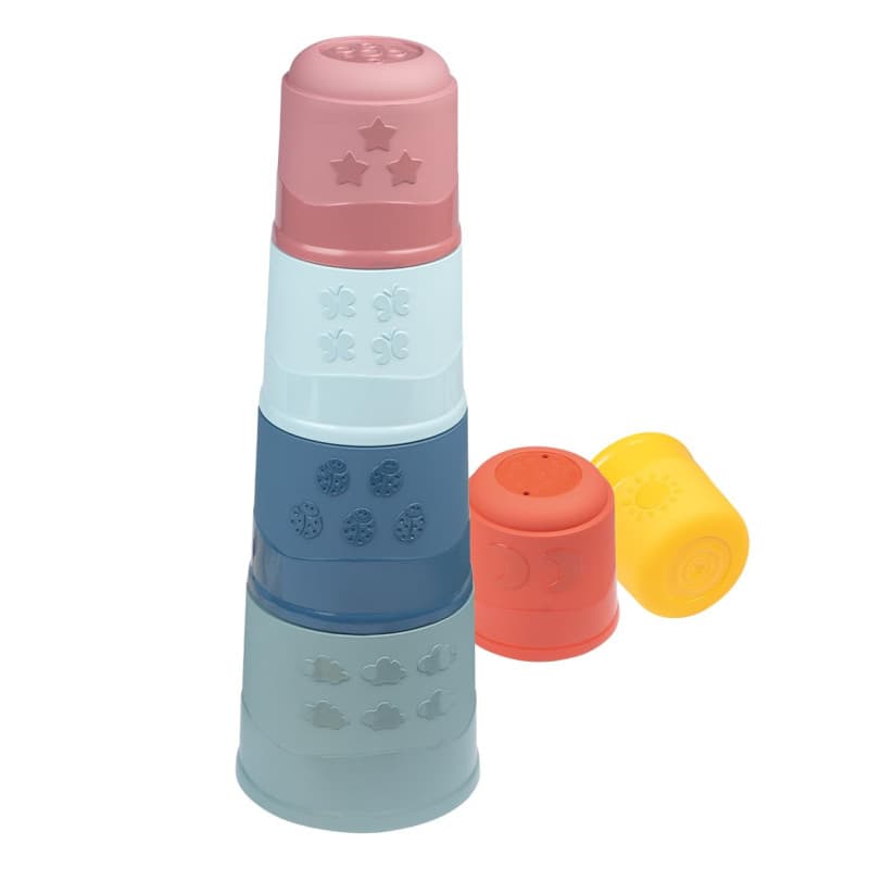 Smoby Little Magic Tower - Tour de Gobelets Multicolore pour Développement de la Motricité