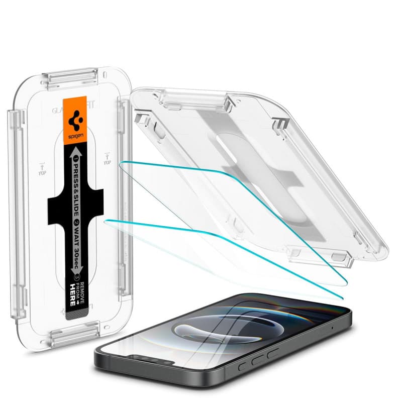 Spigen Glas.tR EZ Fit - Verre Trempé pour iPhone 13/14/16/17 - Protection Écran 9H