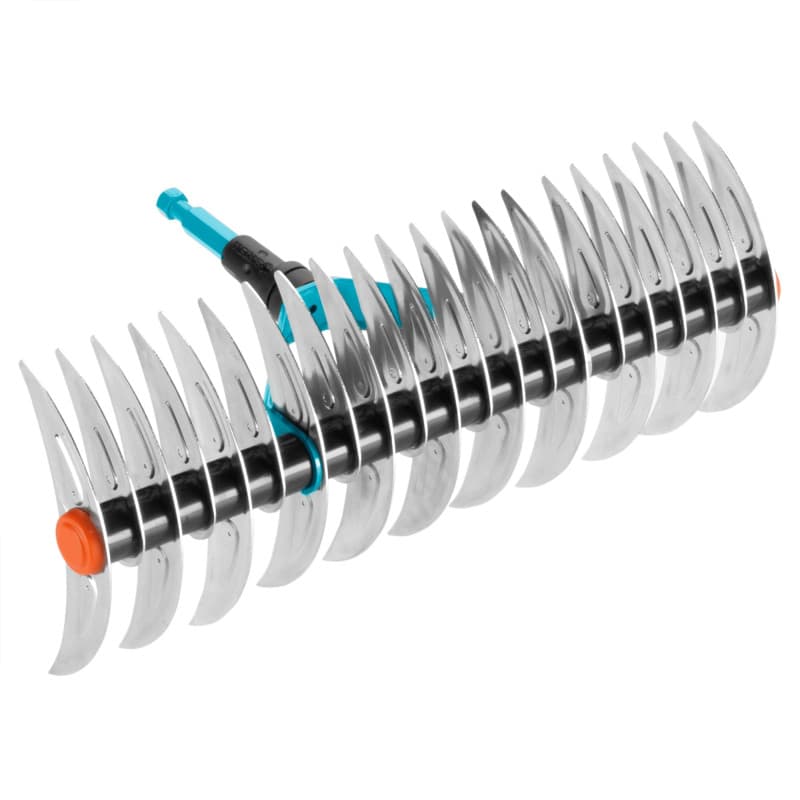 Râteau Scarificateur Gardena Combisystem pour Gazon - Élimine Mousse et Débris