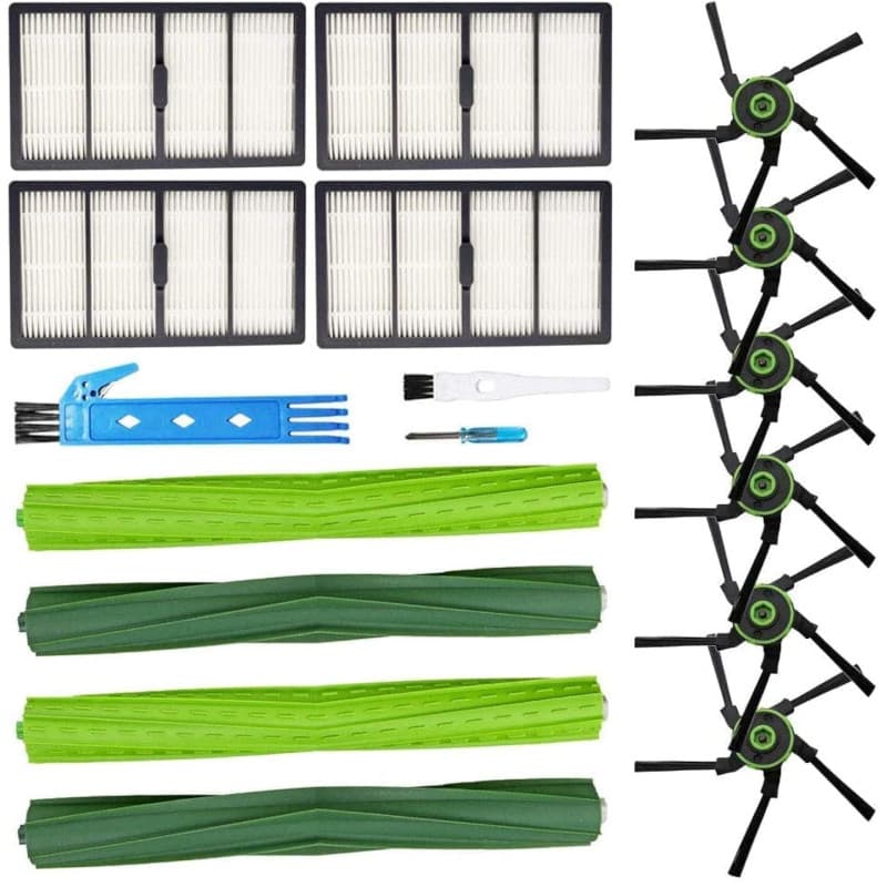 Kit de Rechange pour Aspirateur iRobot Roomba S9 - 2 Brosses, 4 Filtres, 6 Brosses Latérales