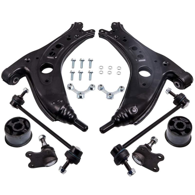 Jeu de bras de suspension avant maXpeedingrods pour VW, Seat et Skoda - 8 pièces