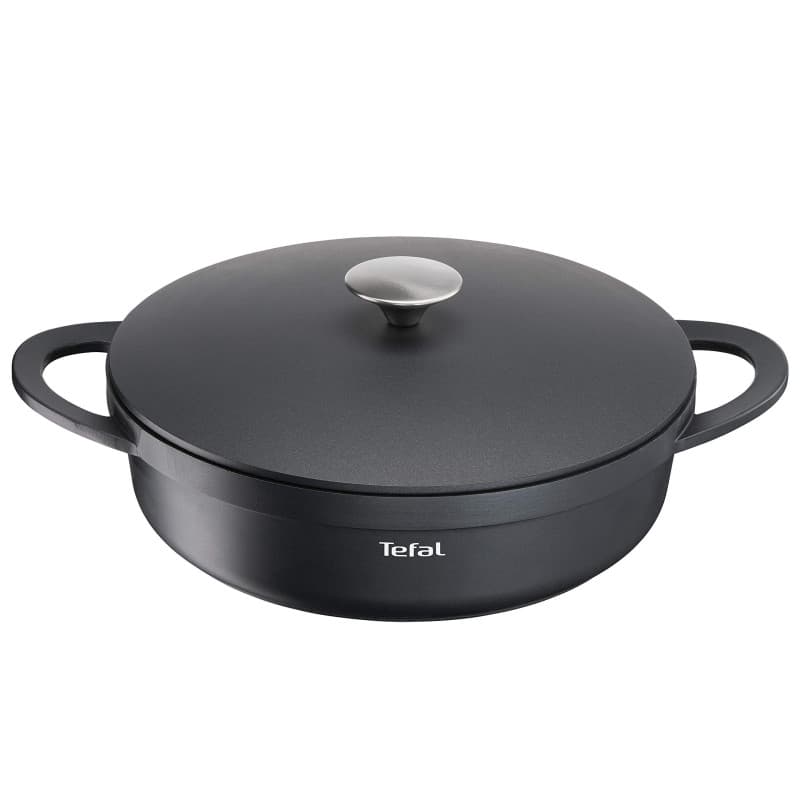 Sauteuse Tefal Trattoria en Fonte d'Aluminium avec Couvercle - Revêtement Antiadhésif 28 cm