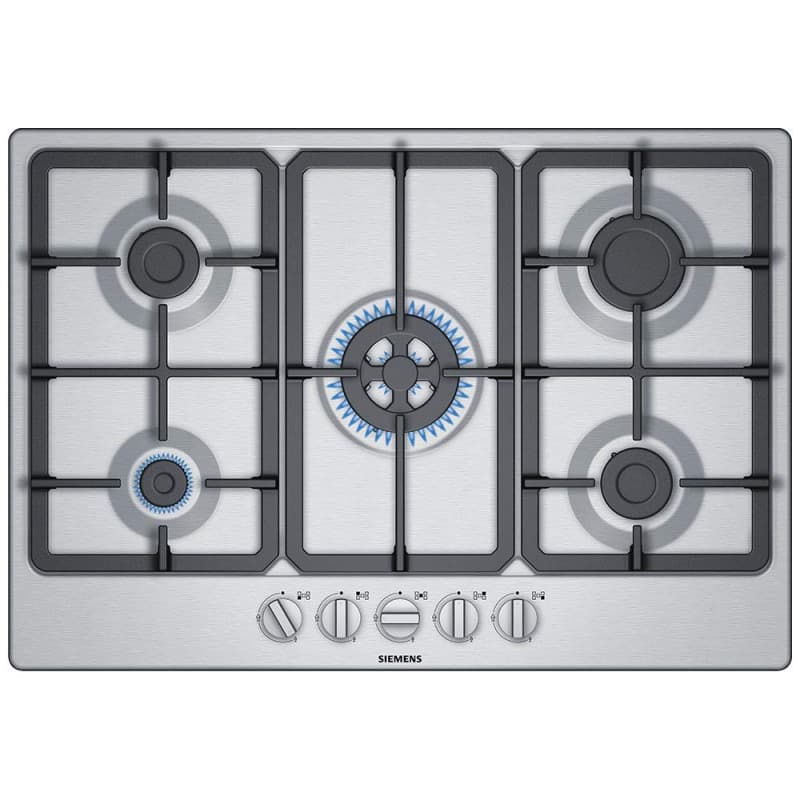 Plaque de cuisson à gaz encastrable Siemens 5 foyers en inox
