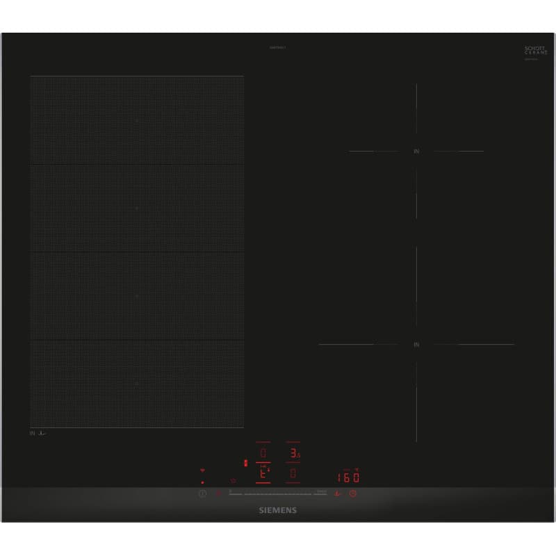 Plaque de cuisson à induction Siemens iQ700 60 cm - Noir avec Varioinduction