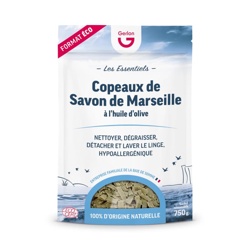 Savon de Marseille en Copeaux à l'Huile d'Olive - 750g - Gerlon