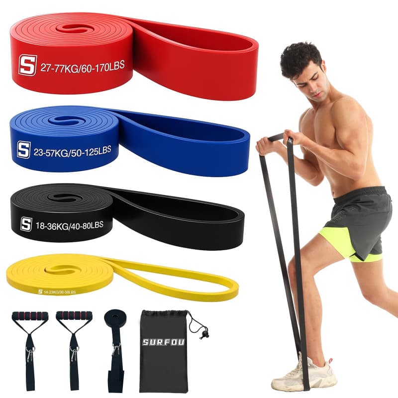 Kit de Bandes Élastiques SURFOU avec Sac de Transport et Guide d'Exercice