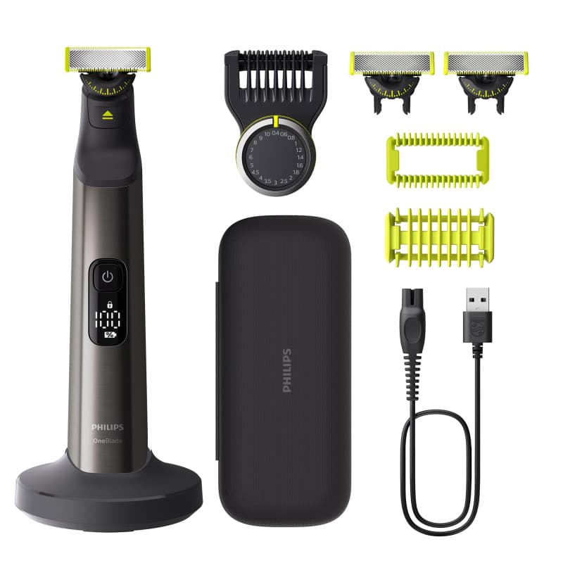 Philips OneBlade Pro 360 - Tondeuse à barbe et rasoir hybride pour visage et corps