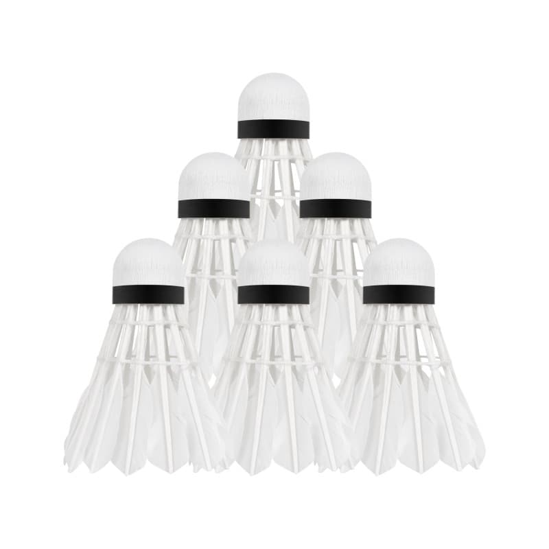 Volants de Badminton en Plume d'Oie - Pack de 6 par Rebel Electro