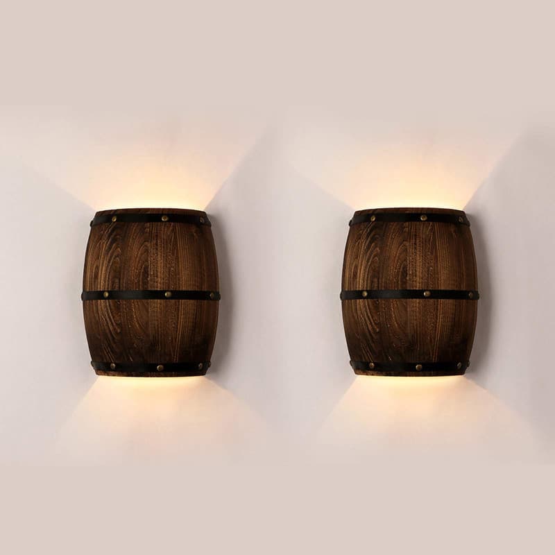 Applique Murale Antique en Bois - 2 Pack Steampunk pour Intérieur