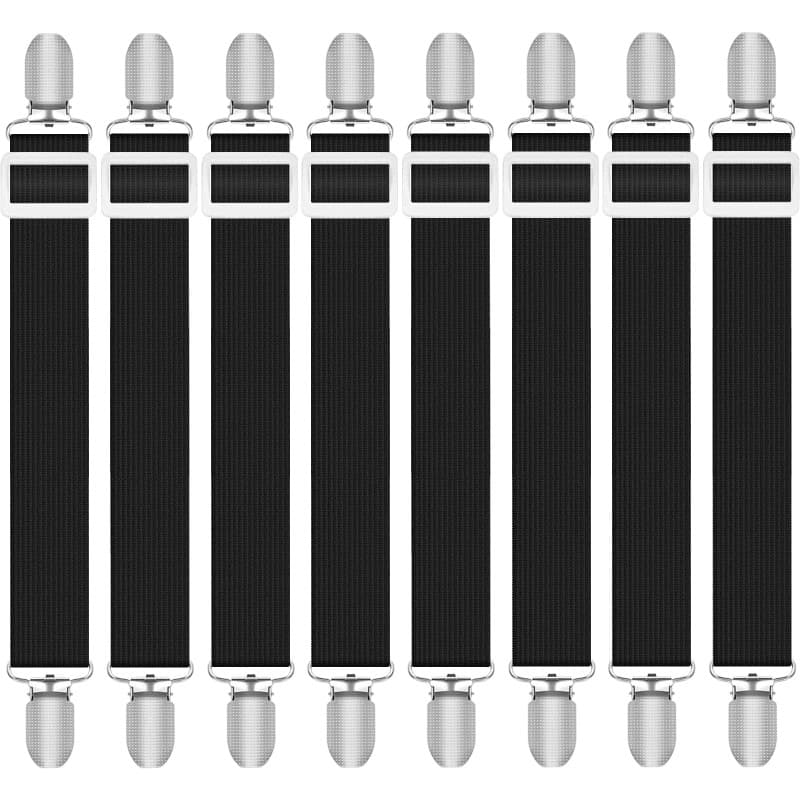 Quelcc 8Pcs Tendeur Drap Housse, Attache Drap Housse(30cm à 130cm) Sangle Matelas, Elastique Drap Housse pour Draps, Matelas, Pl