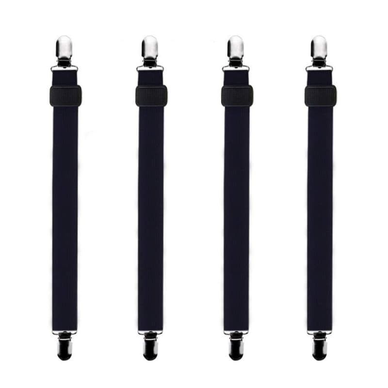 Bedecor -4Pcs (30cm à 120cm) Tendeur Drap Housse Lit Drap Réglable,Tendeurs de Maintien,Convient à Tous Lits et Matelas,Noir