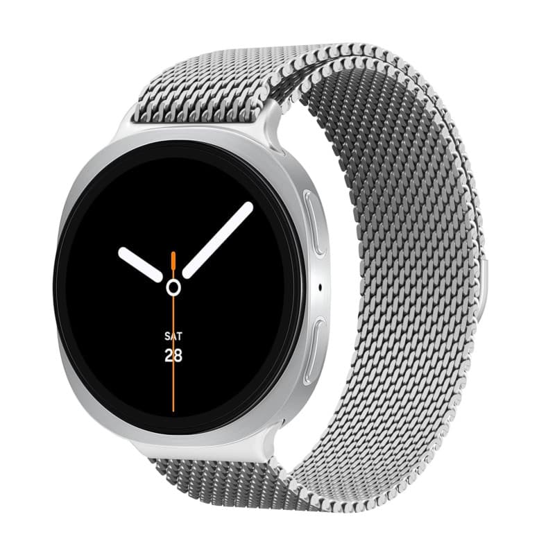 Bracelet Milanaise Magnétique Rechange pour Samsung Galaxy Watch 8 40mm 44mm/8 Classic 46mm Homme Femme,Milanais Loop Acier Inox