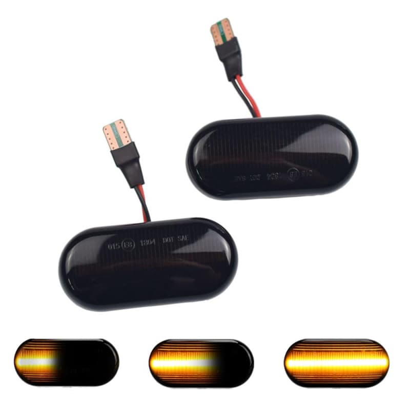 Hacreyatu Indicateur de direction latéral dynamique LED pour N-issan Qashqai J10 Micra C NP300 Navara Pathfinder Terrano III R51