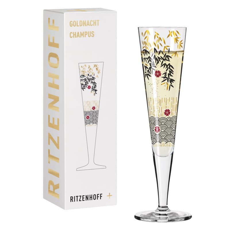 Flûte à Champagne Ritzenhoff Goldnacht - Design Élégant en Or Véritable